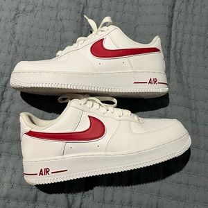 Nike Air Force 1 red swoosh